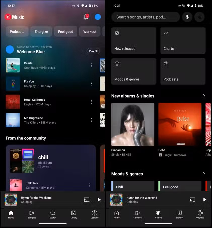 Youtube Music Celebra 10 Anos Con Una Actualizacion Clave La Barra De Busqueda Se Mueve A La Parte Inferior 1